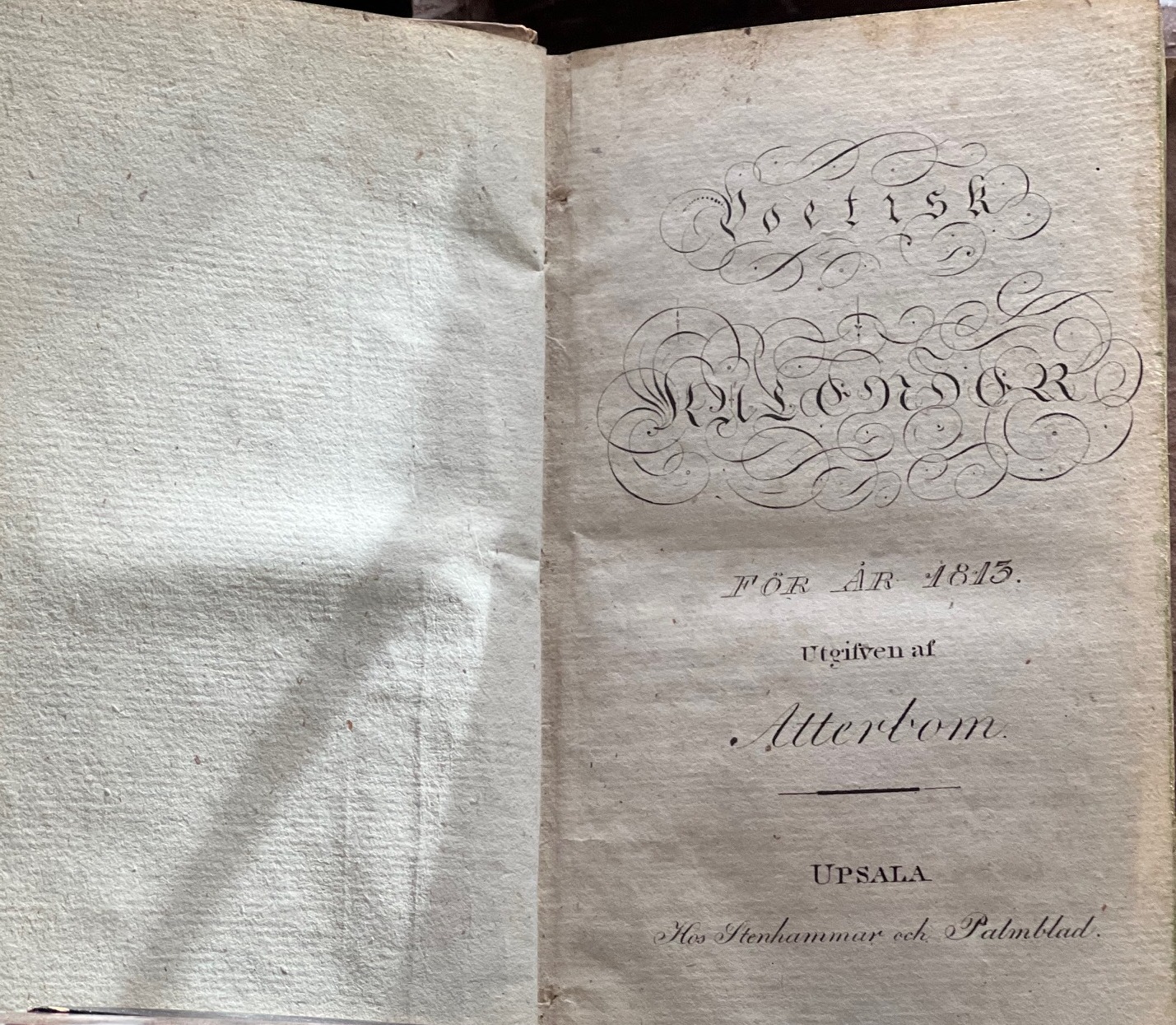 Antik Poetisk romantisk kalender för år 1813 Tryckt 1812 lantlig stil - 3