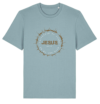 T-Shirt - Salvation is found in no one else - Pebble Blue
