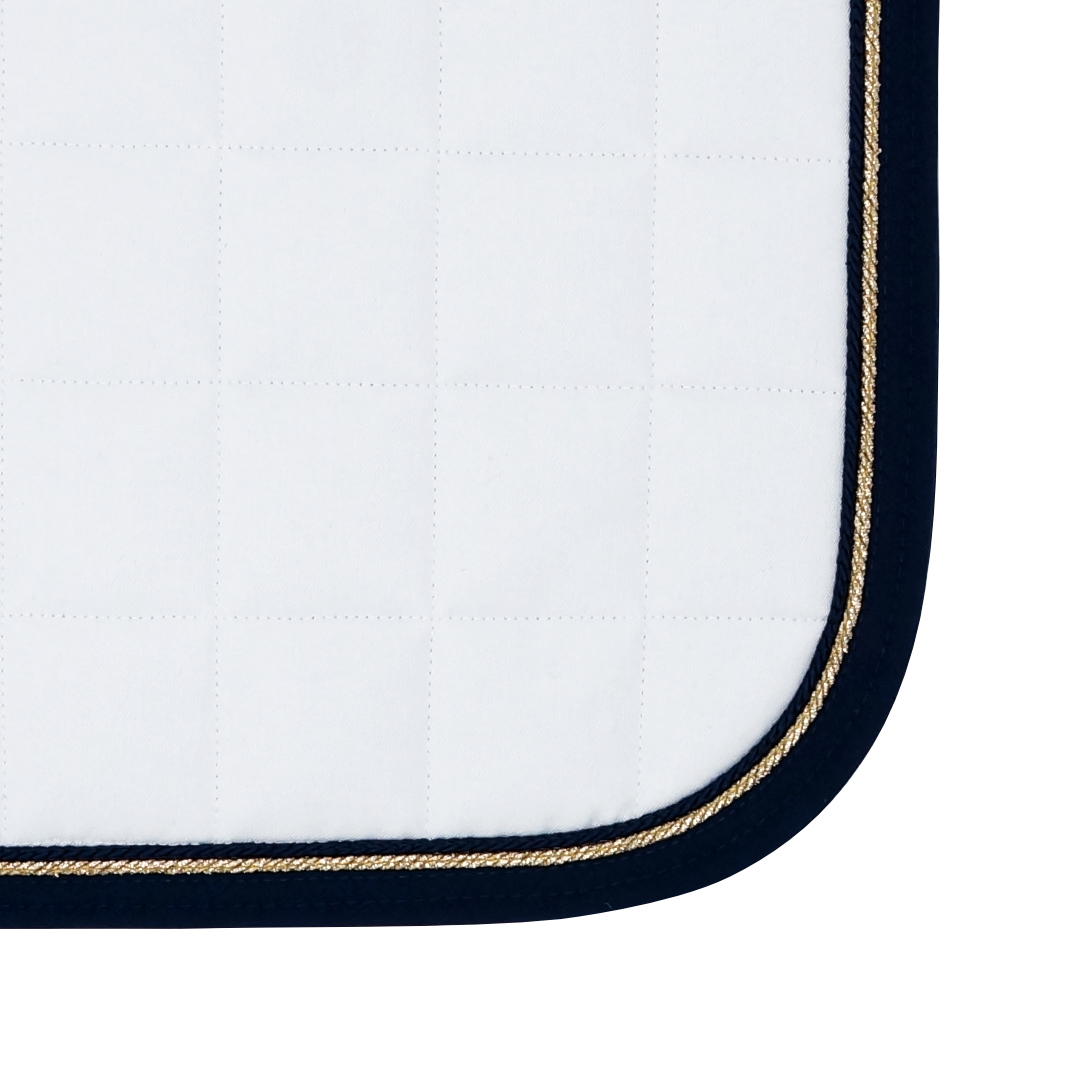 Dressyrschabrak Ponny Vit D6, marin/guld - 5