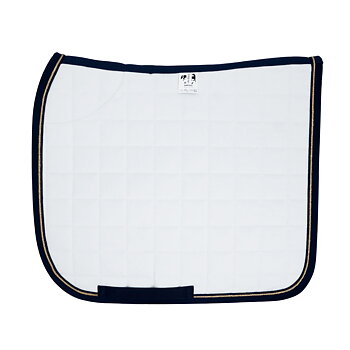 Dressyrschabrak Ponny Vit D6, marin/guld