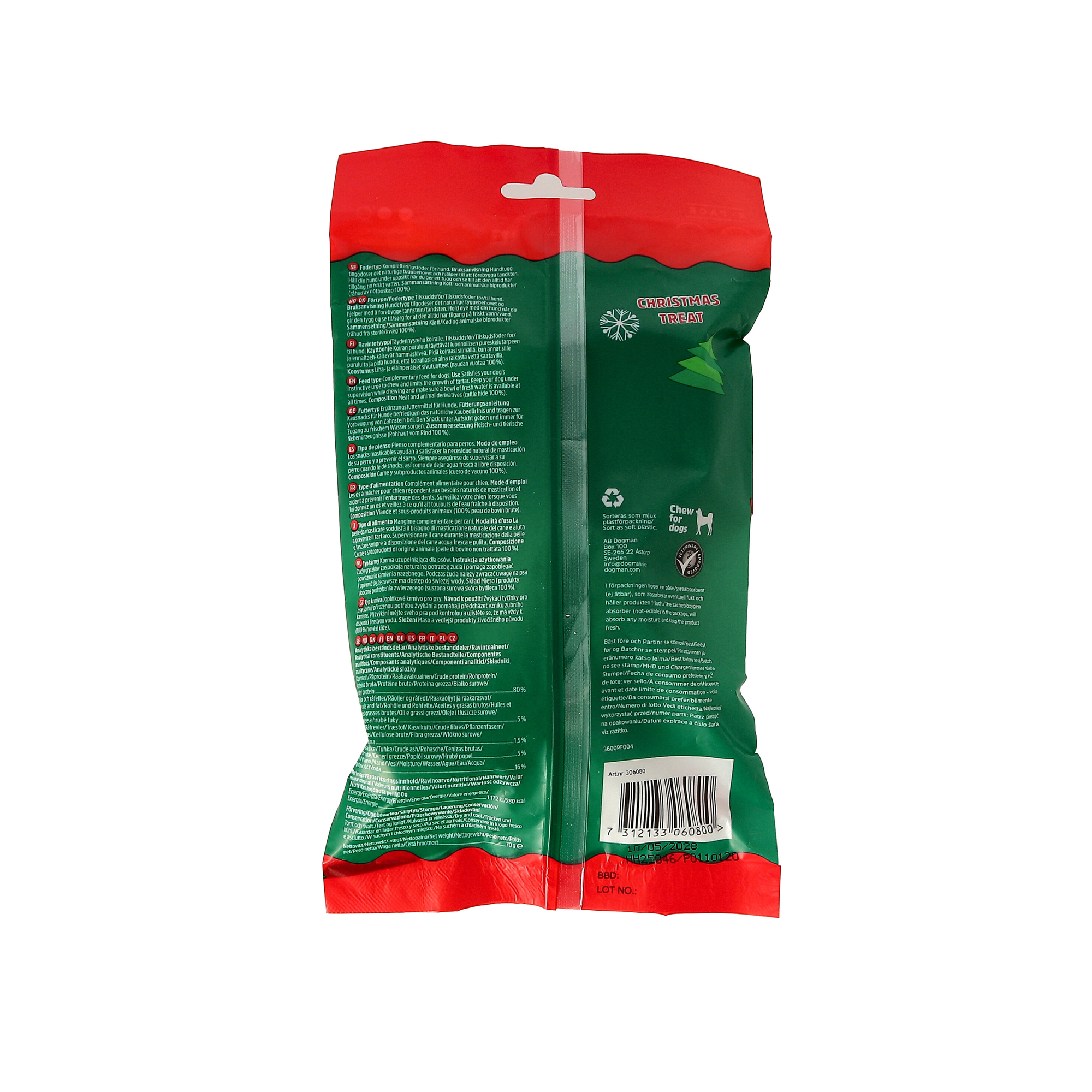 Dogman Jultugg Käpp 2-Pack 12,5cm - 3