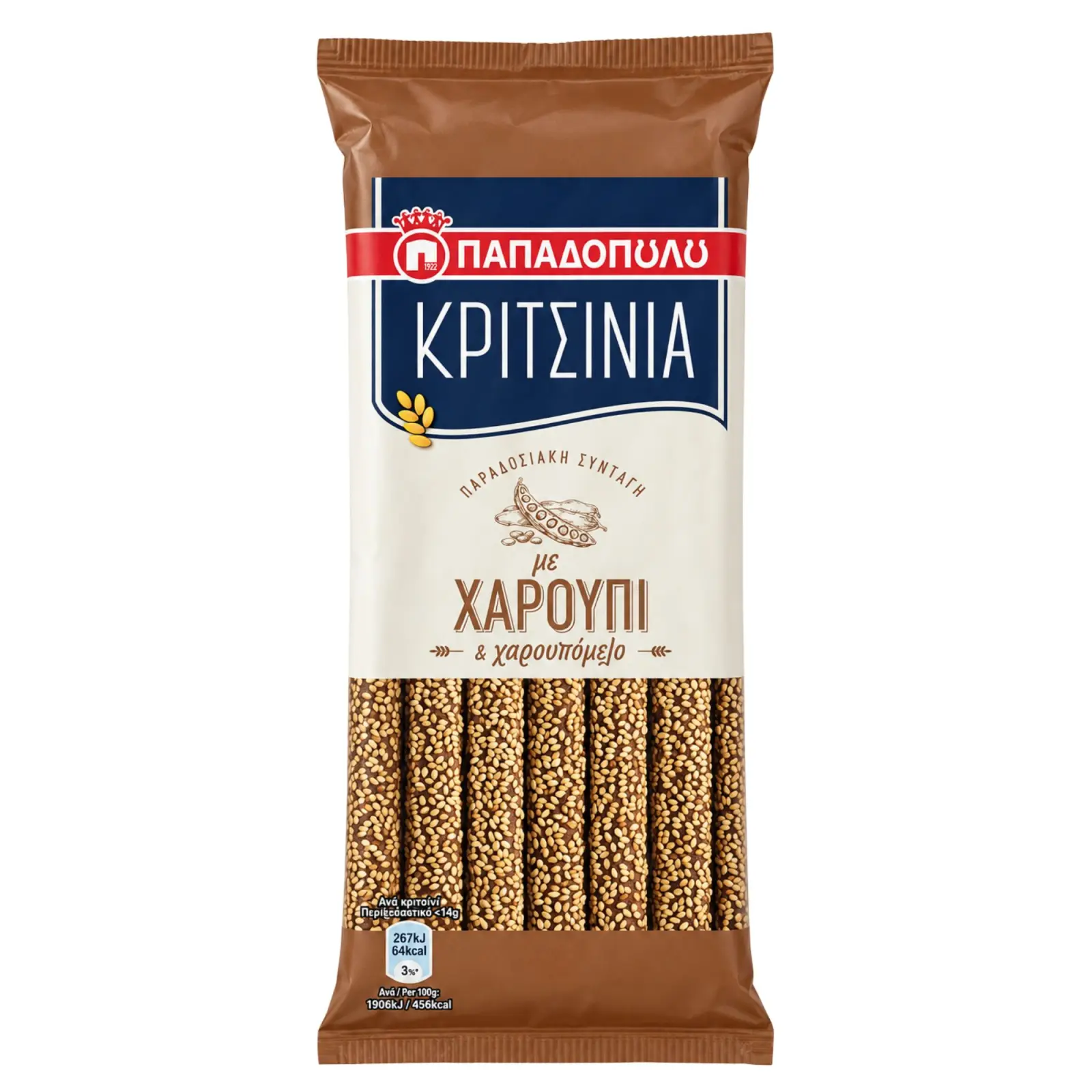 Karobbrödpinnar med sesam 180 g 