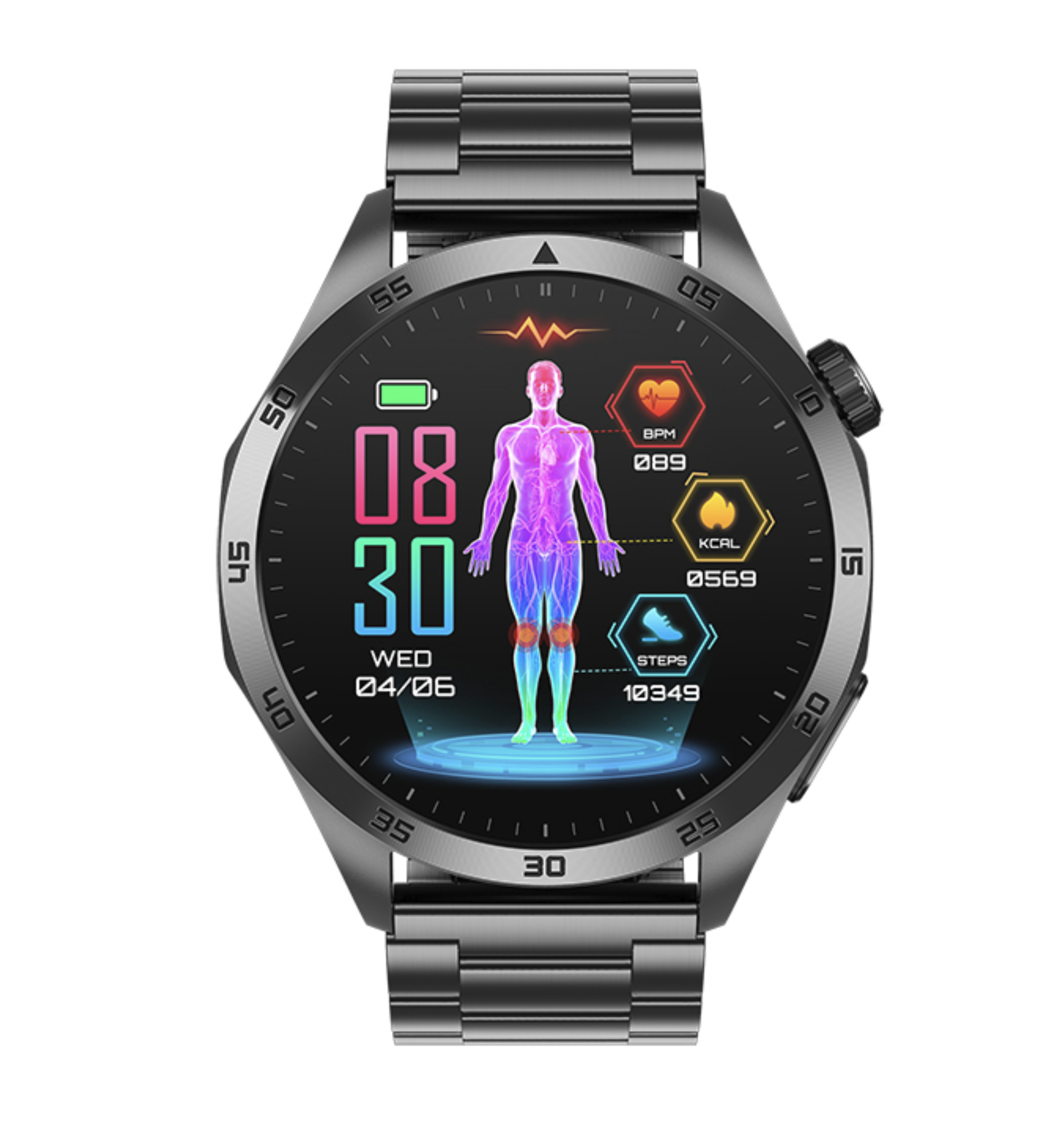 Philippe Palmer Smart Watch LP75 ECG Black Steel - 2