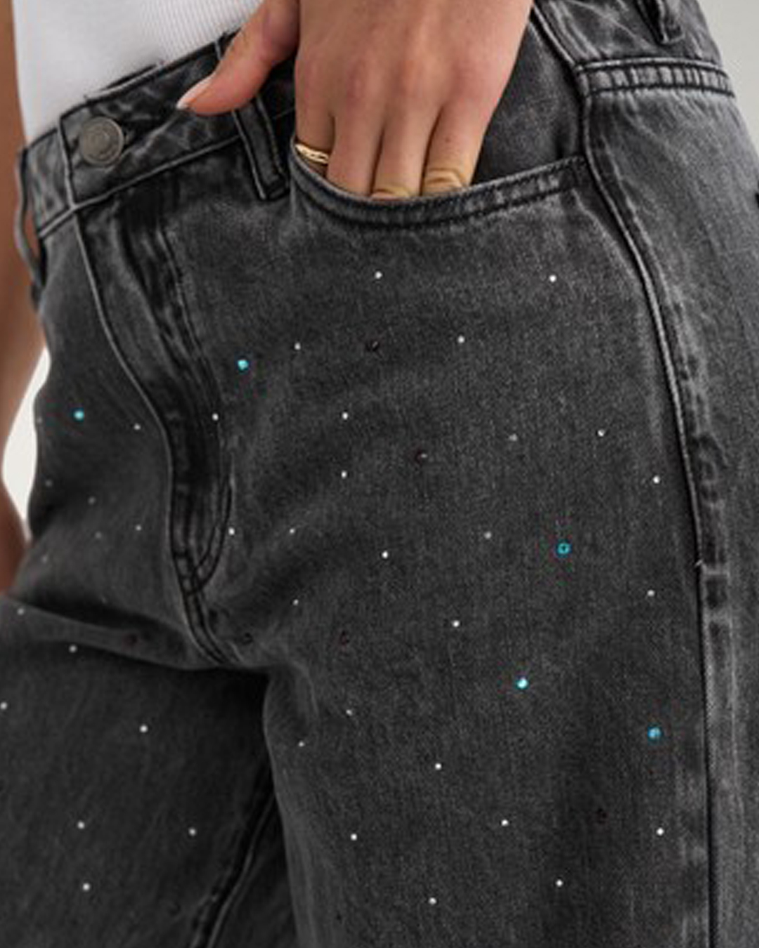 Jeans Brooklyn stone grå denim - 3
