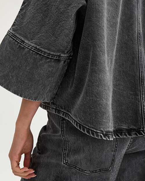 Jeansskjorta Brooklyn stone grå denim - 4