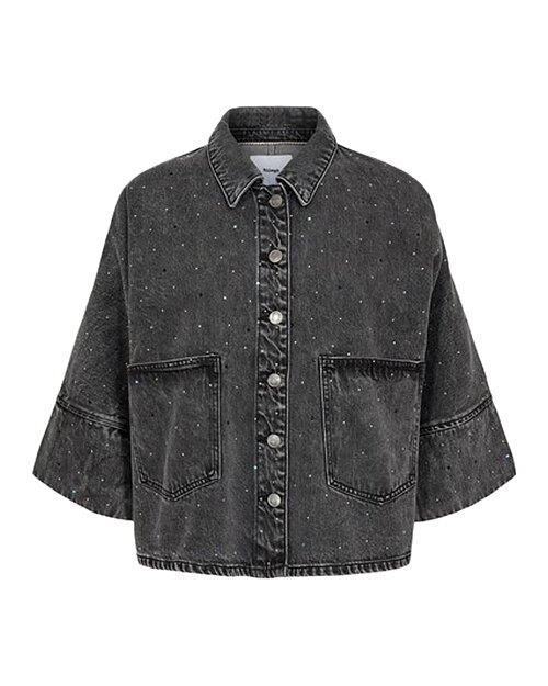 Jeansskjorta Brooklyn stone grå denim - 6