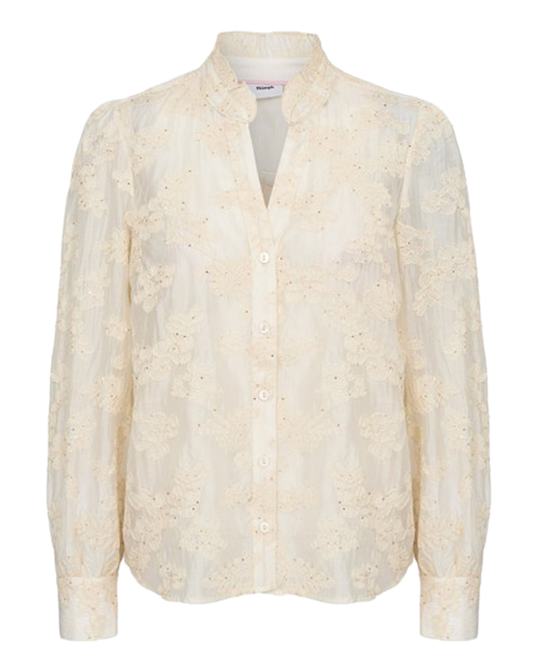 Blus Tach brodyr/glitter guldbeige - 6