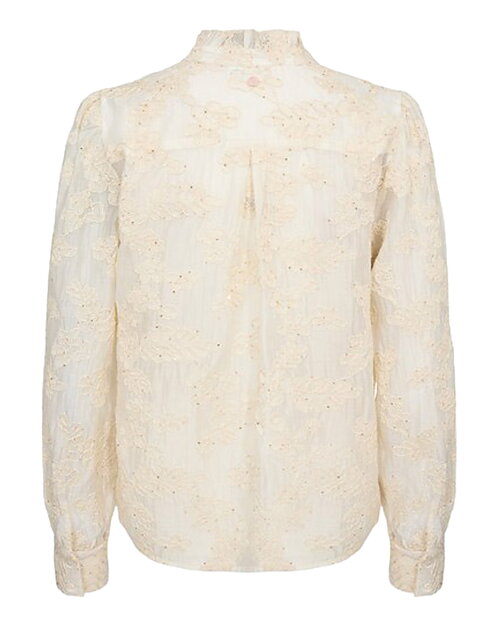 Blus Tach brodyr/glitter guldbeige - 7