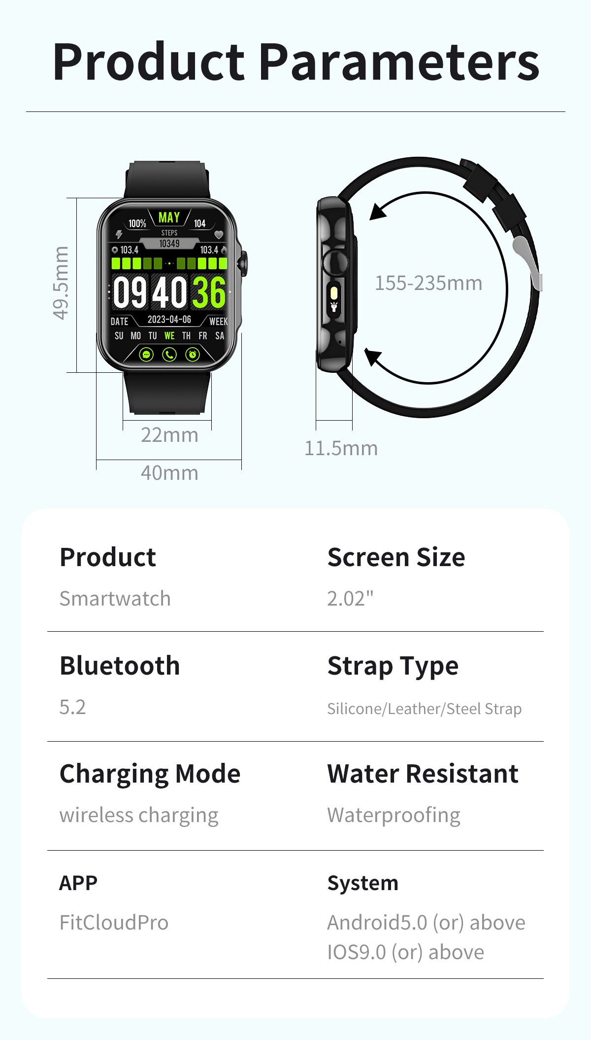 Philippe Palmer Smart Watch LP33 Black - 16