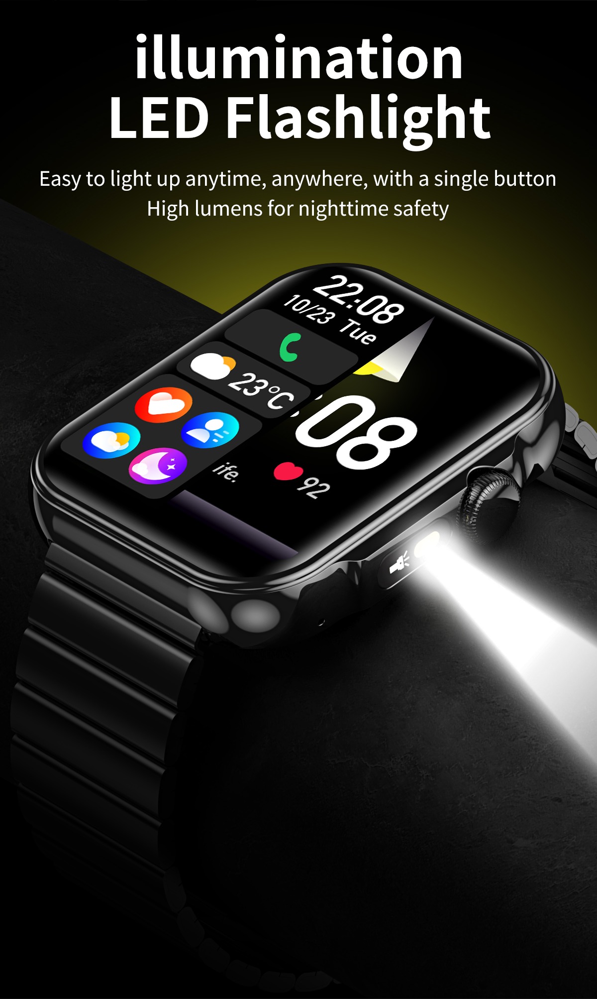 Philippe Palmer Smart Watch LP33 Black - 11