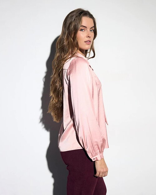 Blus Halicione blus sjalkrage rosa - 2
