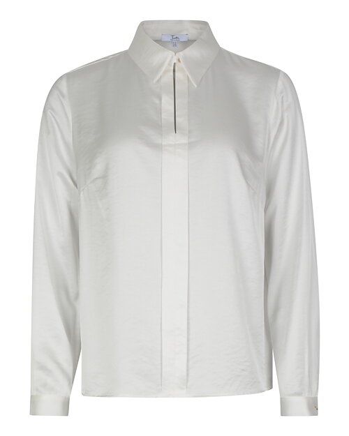 Blus Olalla krage en knapp offwhite