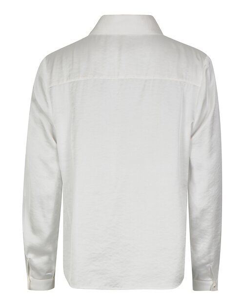 Blus Olalla krage en knapp offwhite - 2