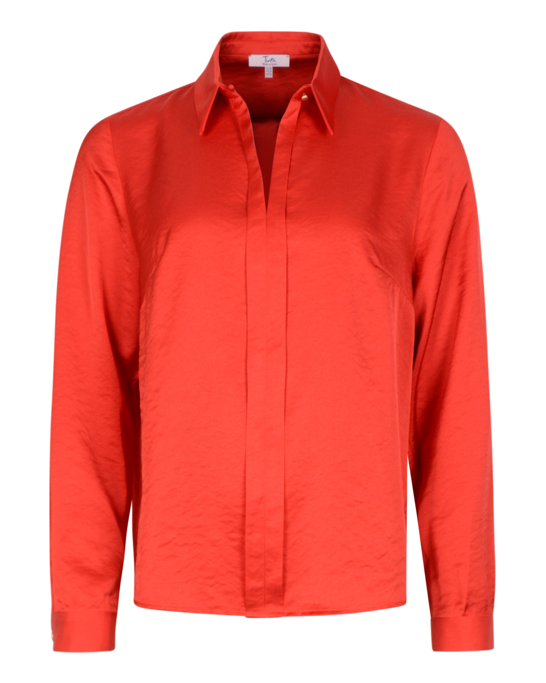 Blus Olalla krage en knapp röd - 3