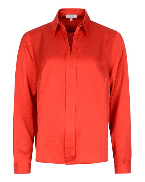 Blus Olalla krage en knapp röd - 3