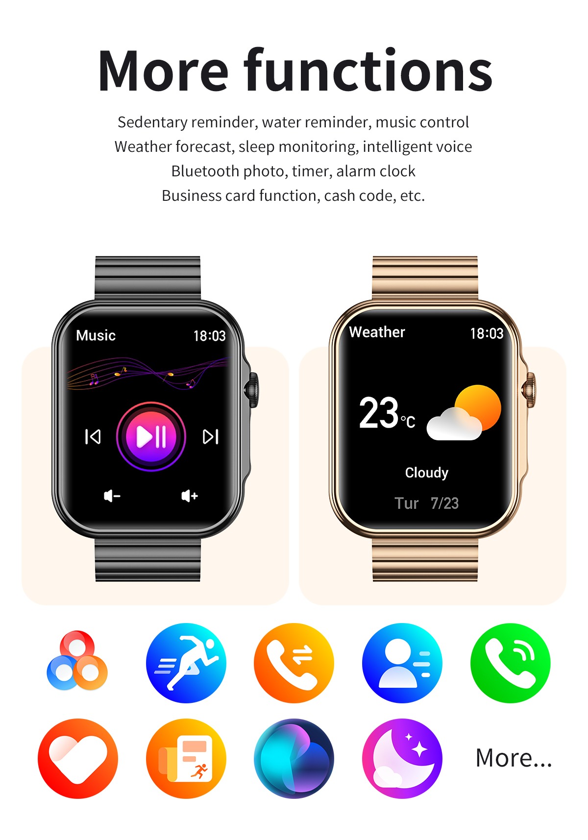 Philippe Palmer Smart Watch LP33 Gold - 14
