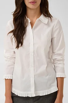 Culture Margi Antoinett Frill Shirt Gardenia