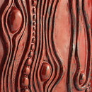 Lars Bergsten (1990) Relief Wall Plaque with Red Abstract Motif 27 cm