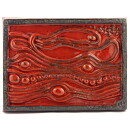 Lars Bergsten (1990) Relief Wall Plaque with Red Abstract Motif 27 cm