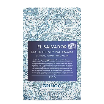 Gringo Nordic - Black Honey Pacamara -  El Salvador - Mellanrostade hela kaffebönor - 250g
