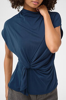 Culture Philla SS Blouse Insignia Blå