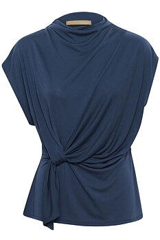 Culture Philla SS Blouse Insignia Blå