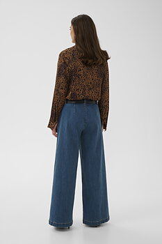 Culture Naomi Berna Shirt Brown Leopard