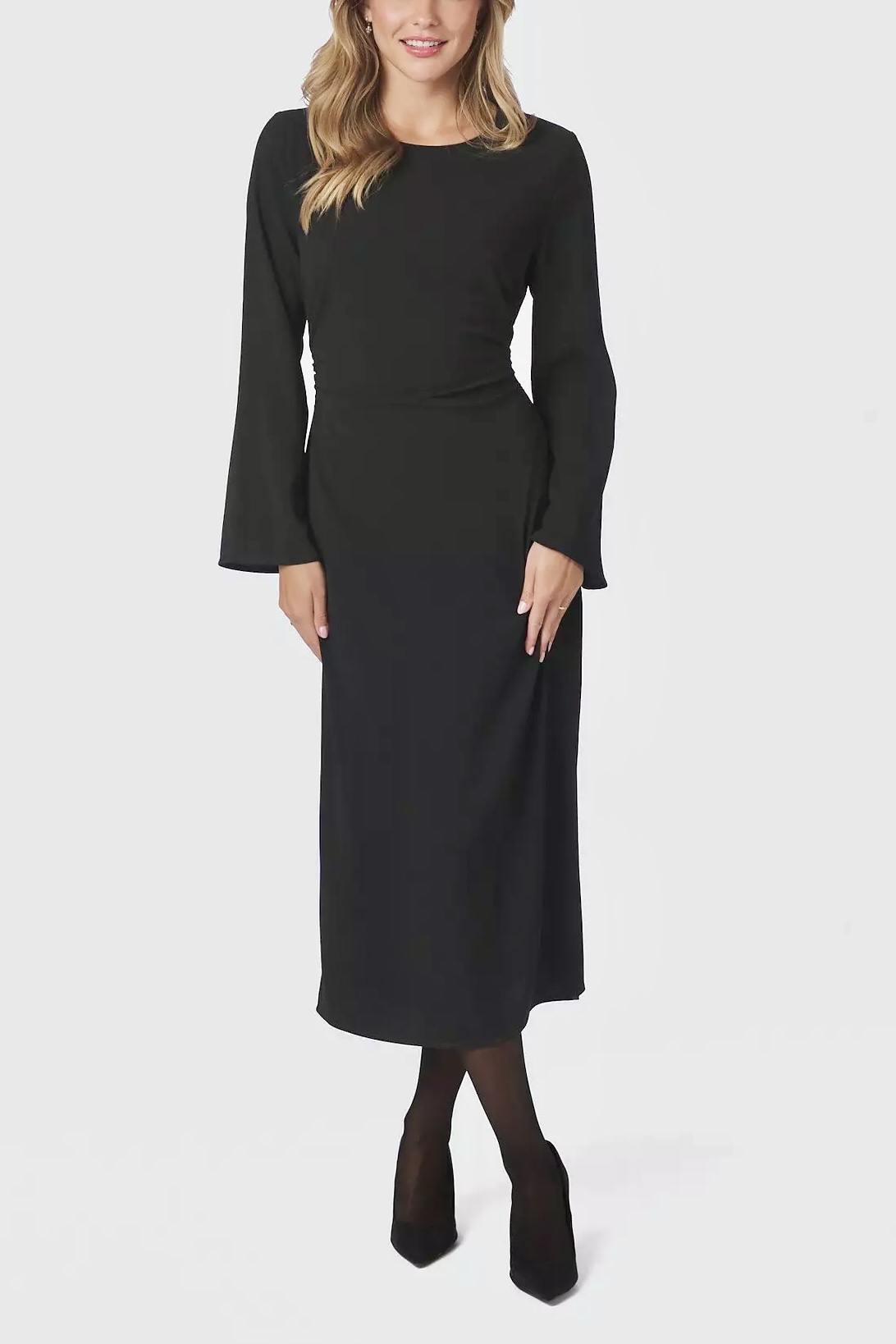 Neo Noir -  Emmely Drape  Dress Black