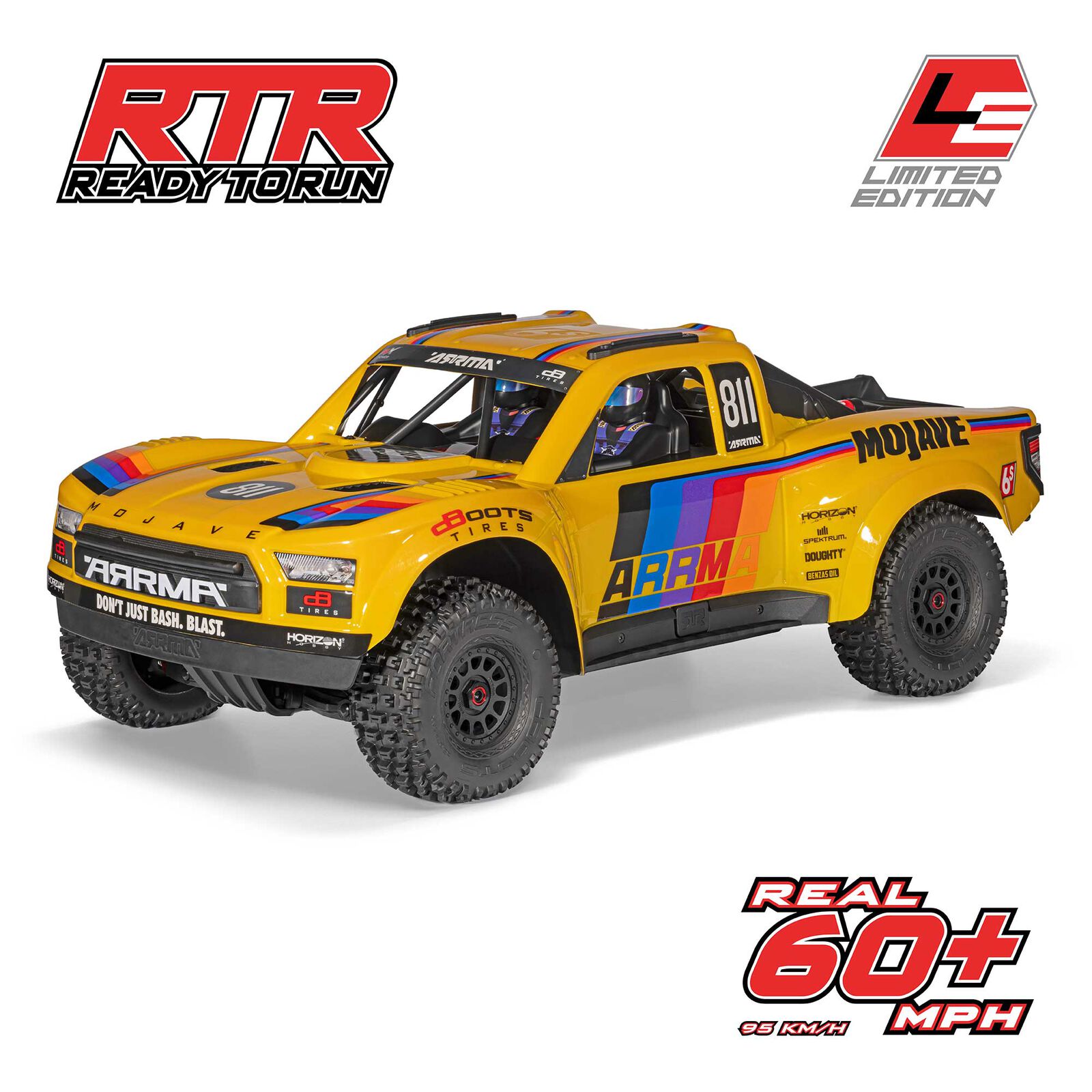 ARRMA 1/7 Limited Edition MOJAVE 6S 4X4 RTR Brushless Desert Truck, Gul - 34