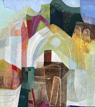 ”Under the Parisian sky”. AKRYLTAVLA MÅLAD AV MARIA C BERNHARDSSON / MC