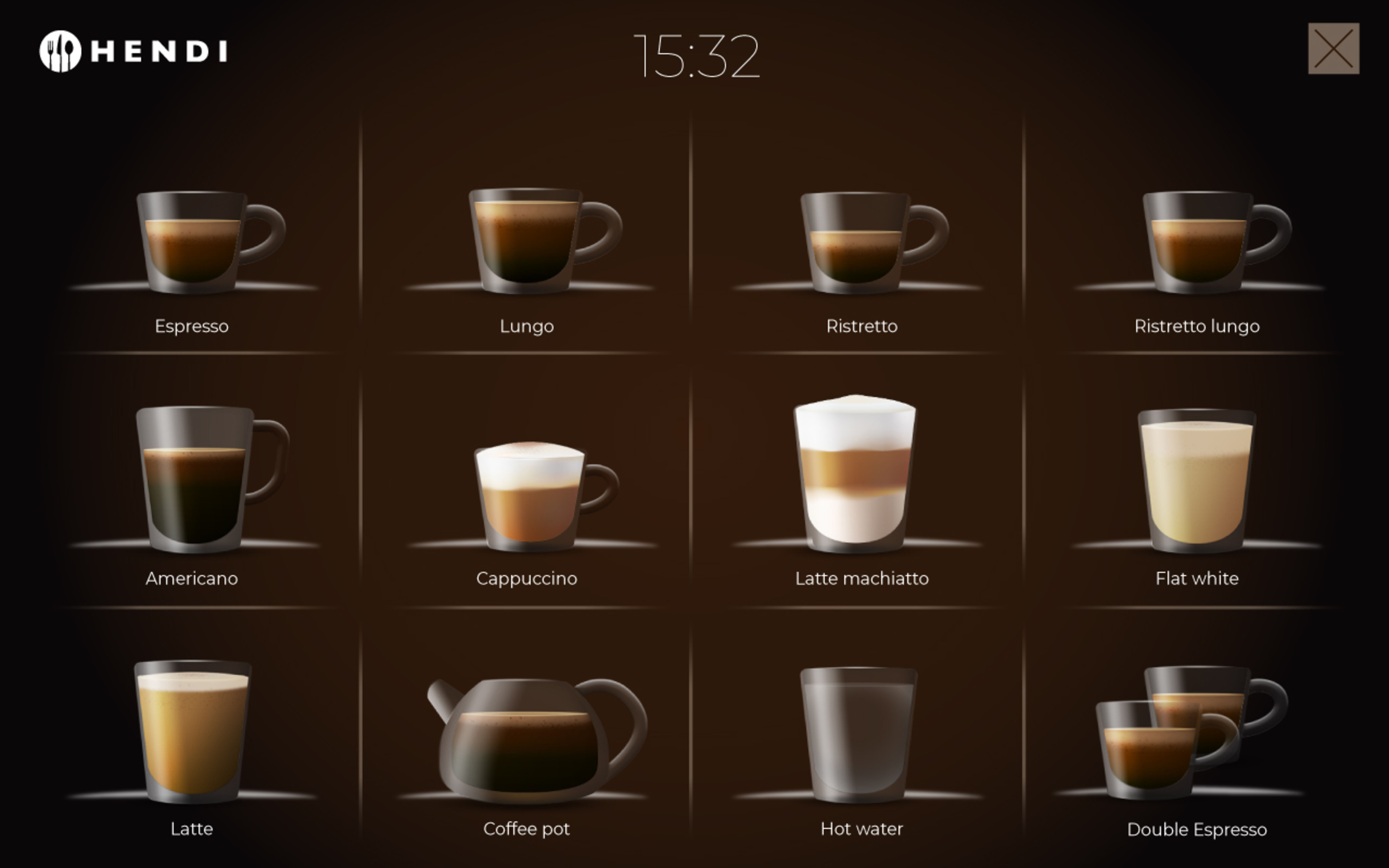 Automatic coffee maker with touchscreen, Hendi - 6