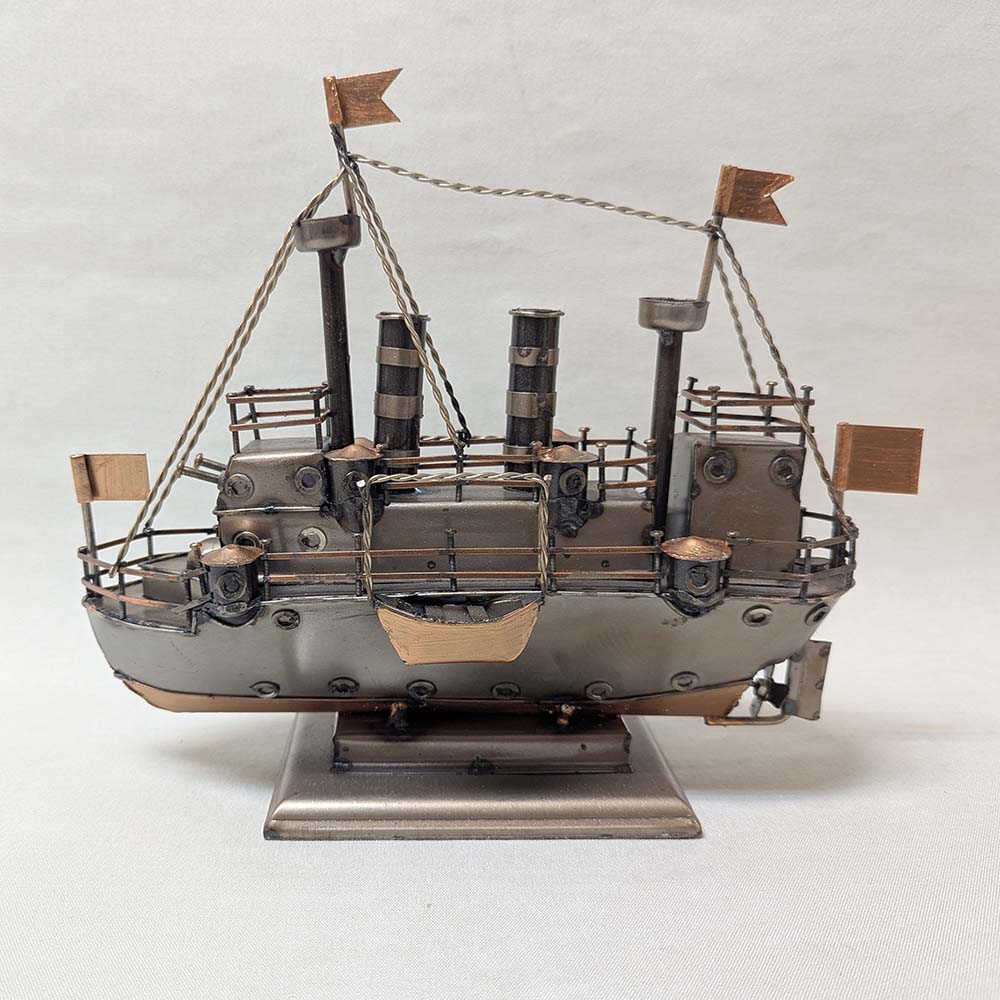 Steampunk Tin Boat 26x22 cm - 3