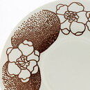 Paul Hoff (Emma 1971) Coffee Cup Saucer with Brown Flower Decor 14 cm  [Sample Images]  [Free Shipping]