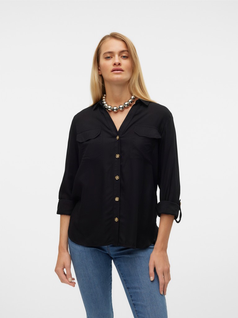 Vero Moda - Bumpy Skjorta Svart  - 2