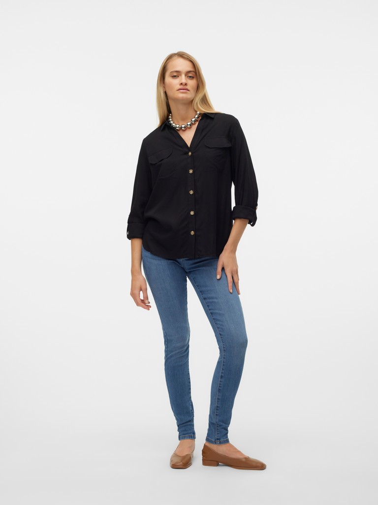 Vero Moda - Bumpy Skjorta Svart  - 4