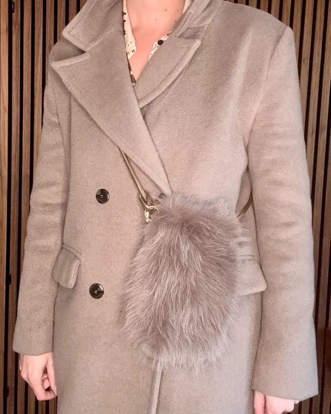 Mobilväska Faux Fur i päls mullvad