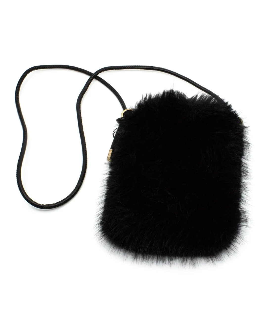Mobilväska Faux Fur i päls svart - 2