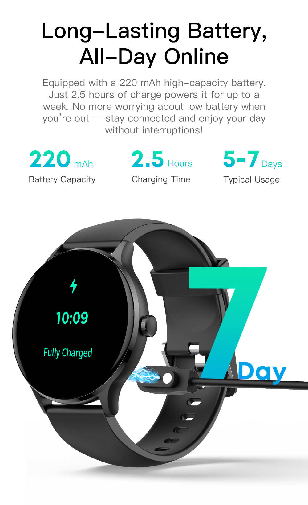 Philippe Palmer Smart Watch LP44 Black - 12