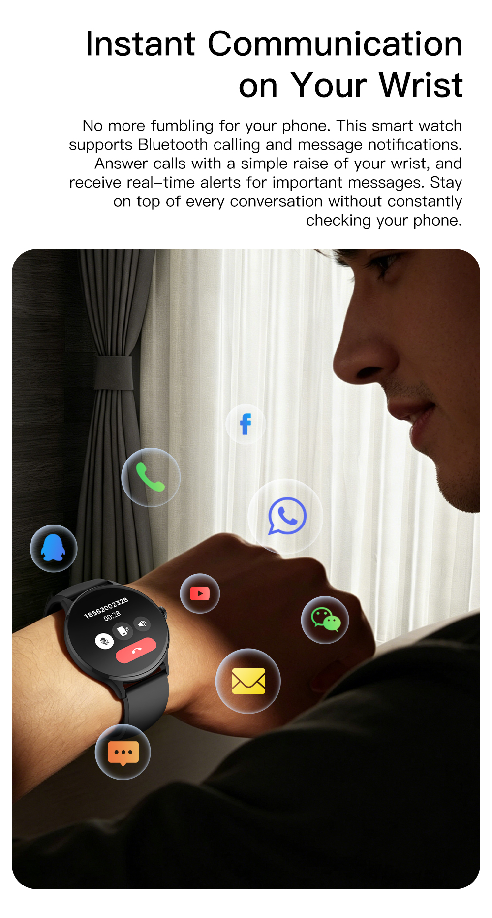 Philippe Palmer Smart Watch LP44 Silver - 12