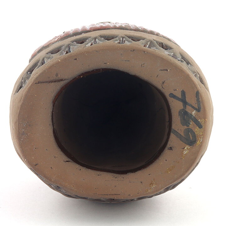Ninnie Forsgren (1960s) Rounded Viking with Green Helmet 10 cm 