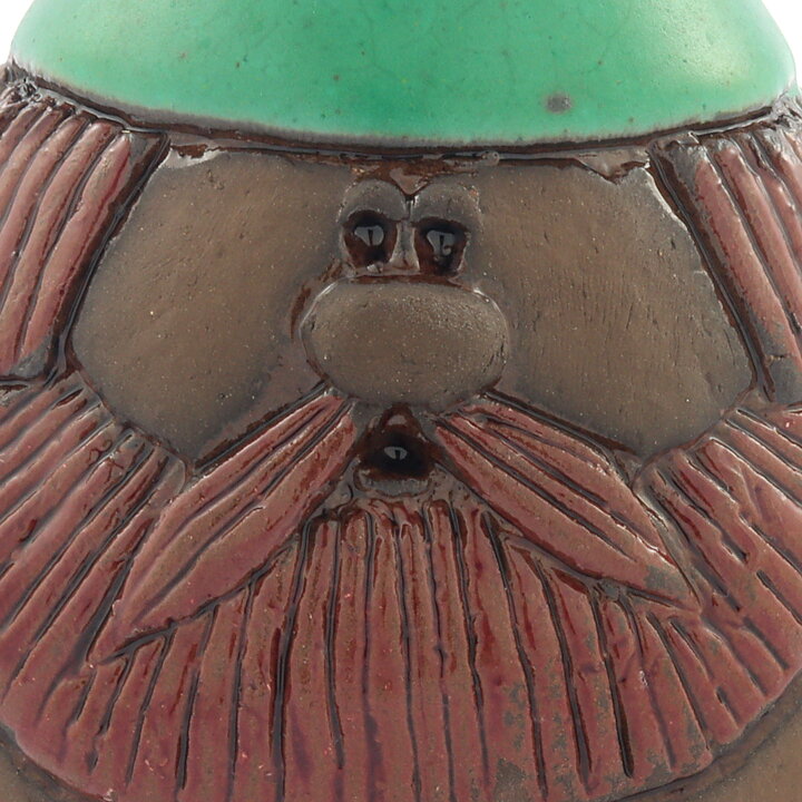 Ninnie Forsgren (1960s) Rounded Viking with Green Helmet 10 cm 