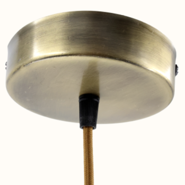 Taklampa Med Mässingtopp Rökfärgad - 4