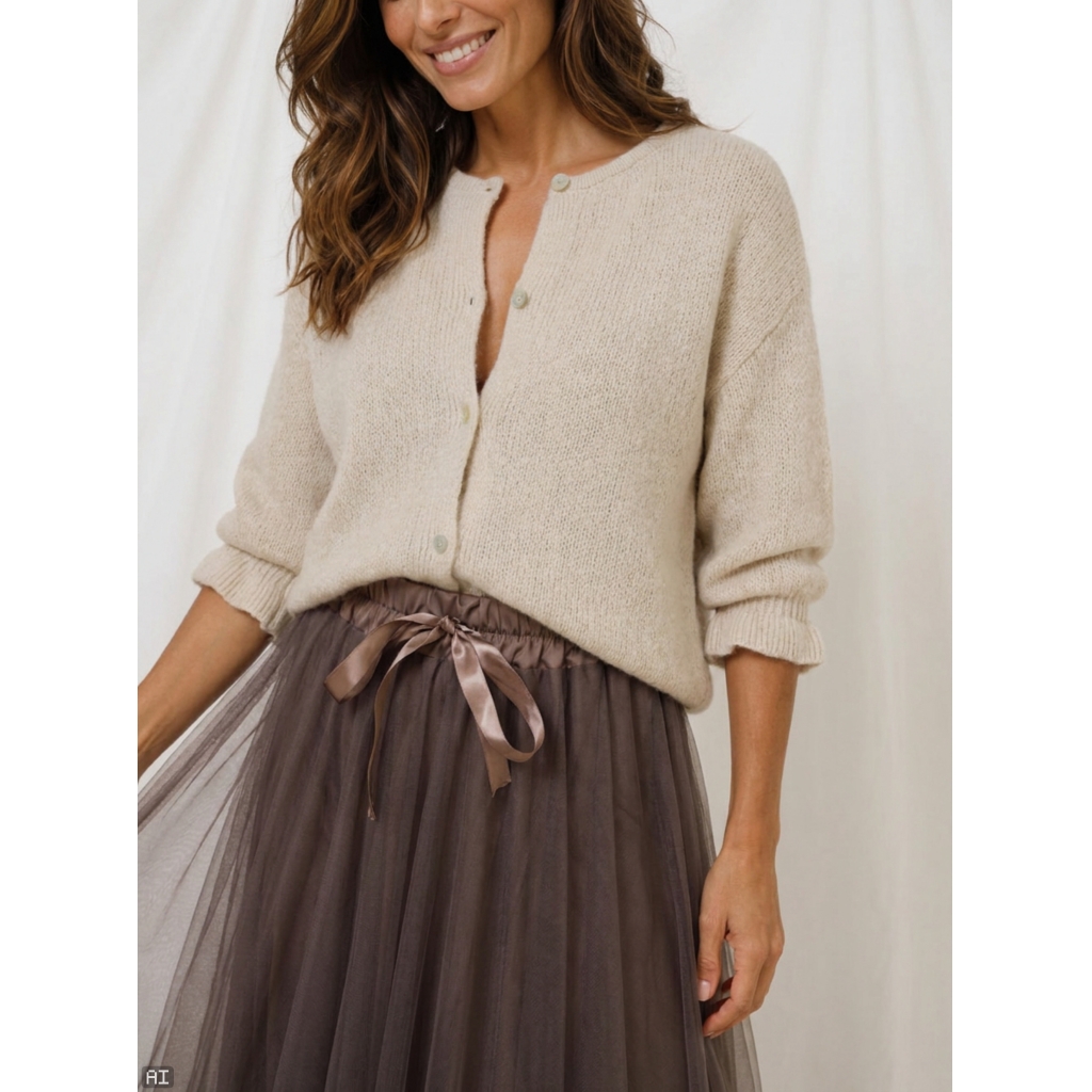 Palmina Tyllkjol- brun - 4