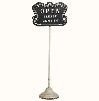 Skylt på Fot Open/Closed H:70