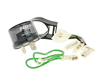 Blinklysrelé  Koso 3-polet elektronisk DC 12 V  uten lydsignal