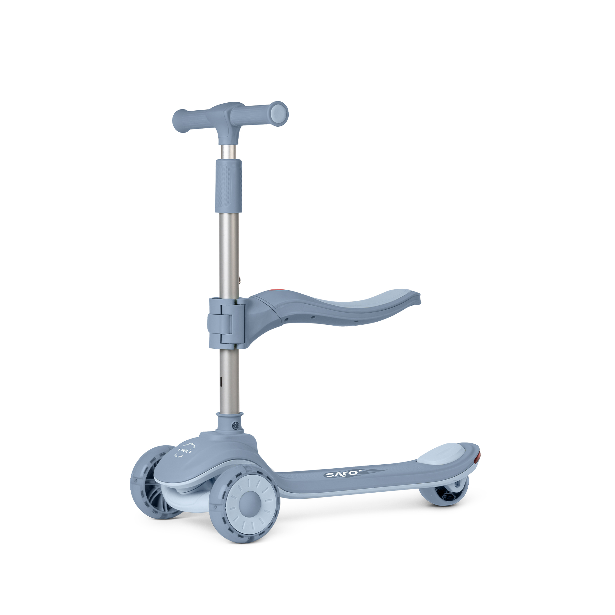 Saro 2 i 1  Sparkcykel med musik Cool Rider Dusty Blue
