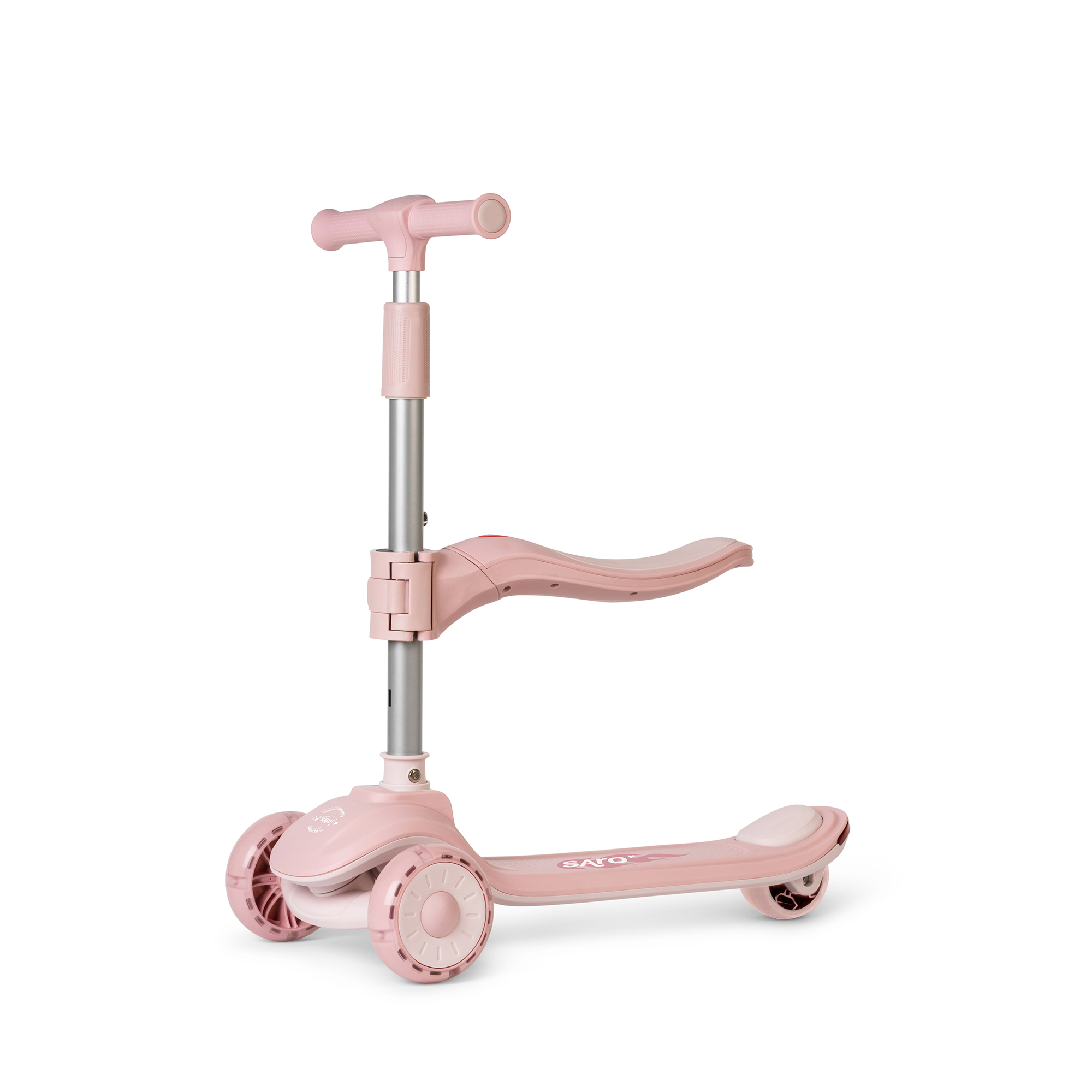 Saro 2 i 1  Sparkcykel med musik Cool Rider Rosa
