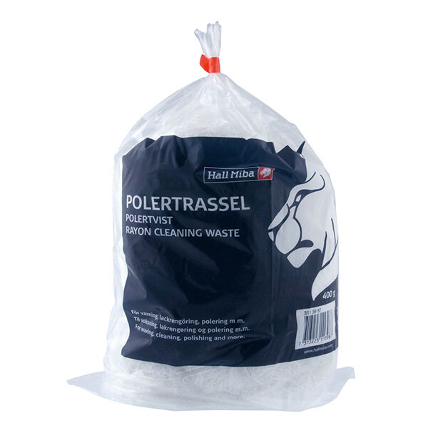 Hall Miba Polertrassel 400 g – Mjuk bomullstrassel