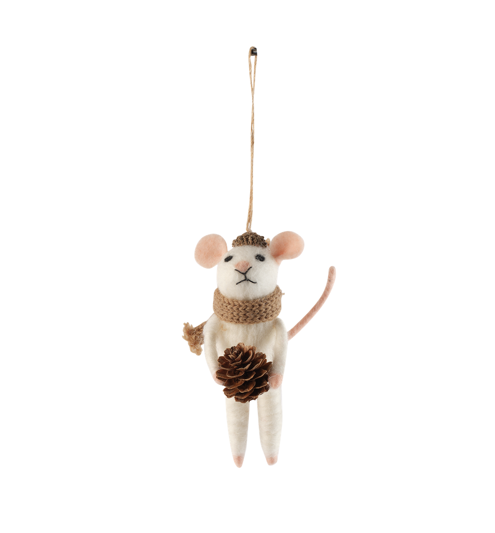 Julmus med Hänge Beige med Kotte och Halsduk 