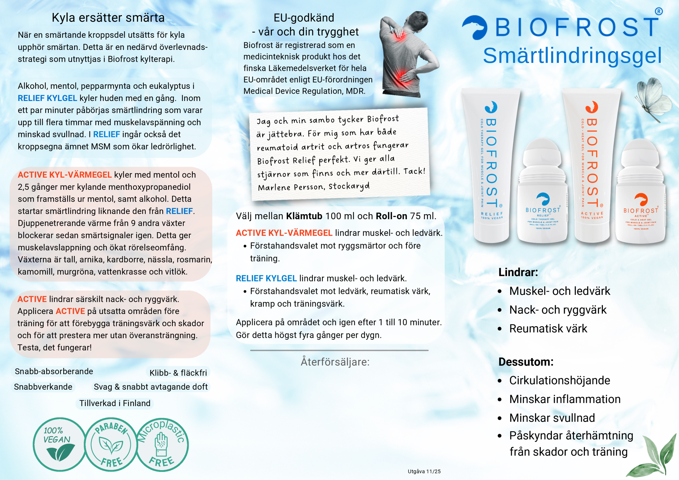 BIOFROST 2-pack - Active & Relief Smärtlindringsgel - 3